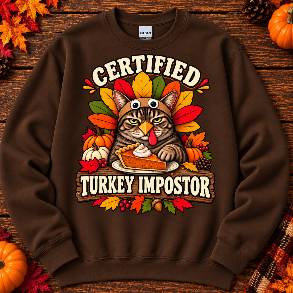 Certified Turkey Impostor Thanksgiving Sweatshirt