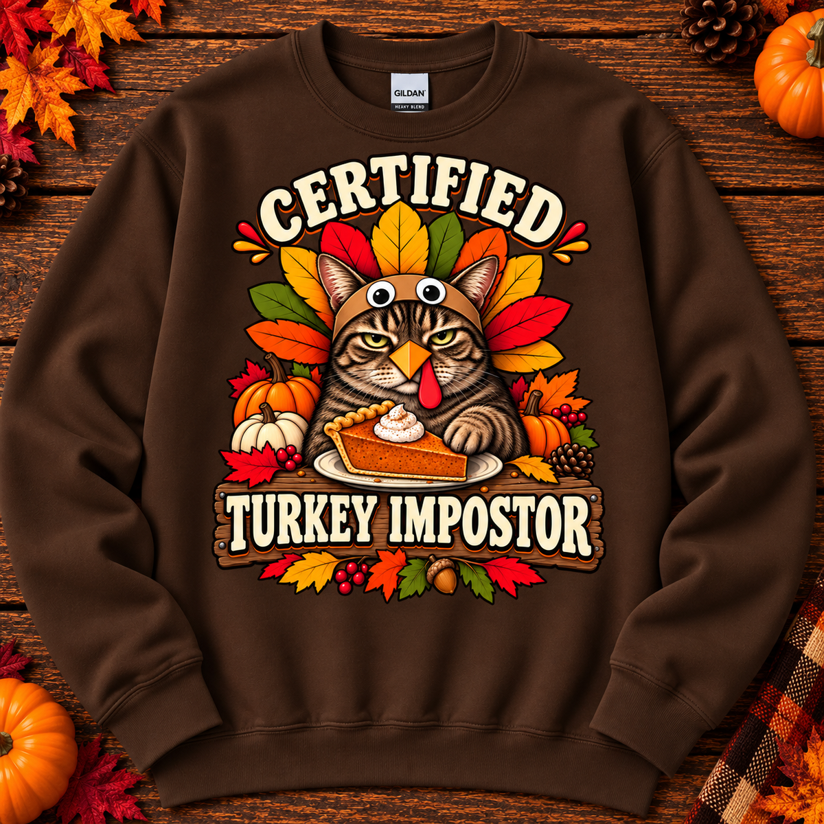 Certified Turkey Impostor Thanksgiving Sweatshirt
