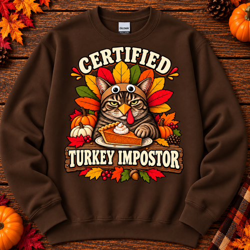 Certified Turkey Impostor Thanksgiving Sweatshirt
