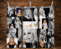 Dolly Parton Black & White Collage 20 oz Skinny Tumbler