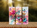 Mama Floral Butterfly 20 oz Tumbler