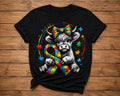 Autism Awareness Highland Cow Graphic T-Shirt