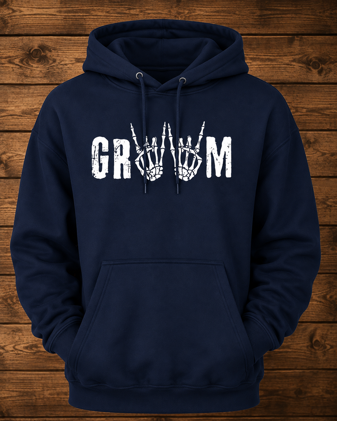 Groom Skeleton Hands Black Hoodie
