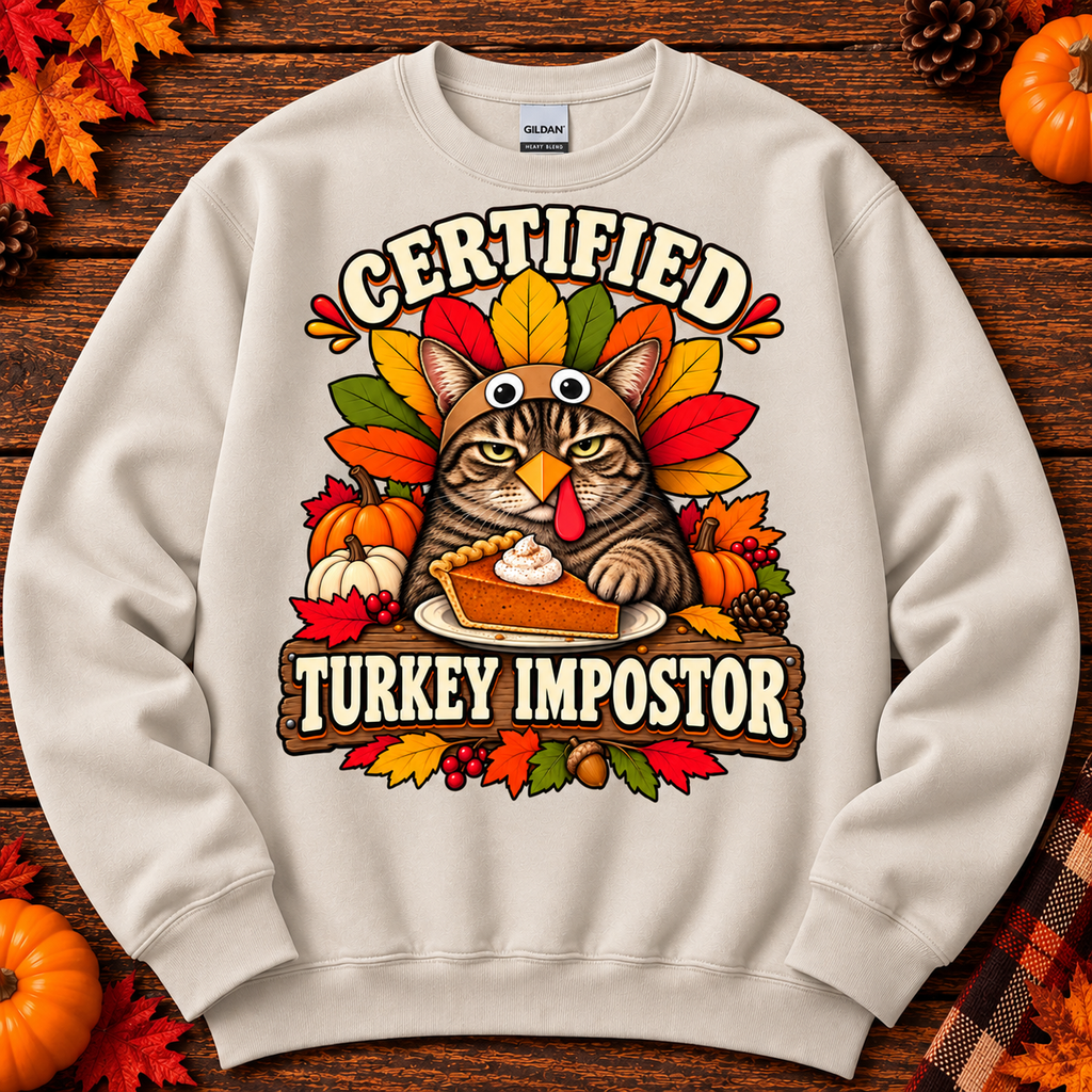 Certified Turkey Impostor Thanksgiving Sweatshirt
