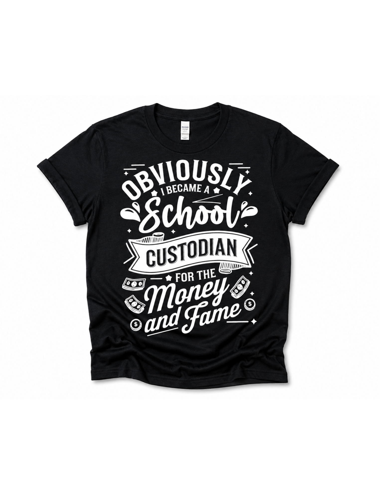 MONEY & FAME SCHOOL CUSTODIAN T-SHIRT