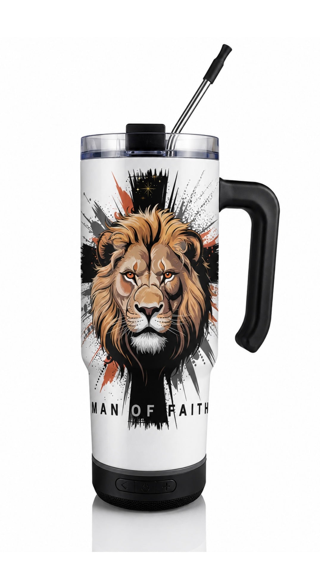 Man of Faith Lion 30 oz Speaker Tumbler