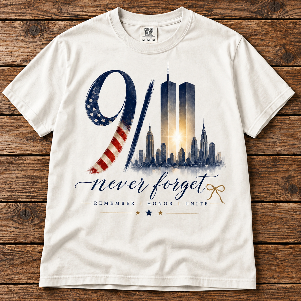 9/11 Never Forget Memorial Shirt Short & Long Sleeve