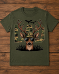 Camo DAD Hunting Deer T-Shirt