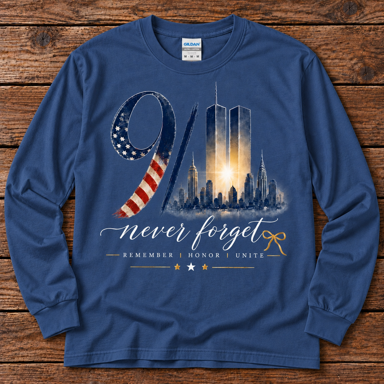 9/11 Never Forget Memorial Shirt Short & Long Sleeve