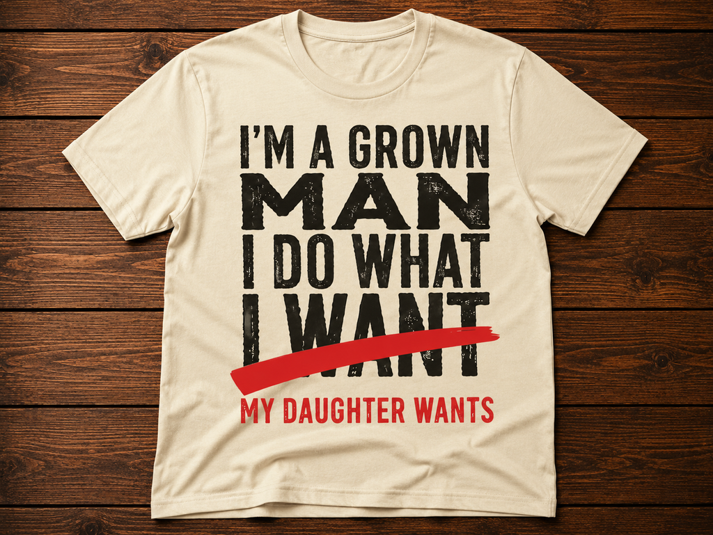 I’m a Grown Man – My Daughter Wants Funny Dad T-Shirt