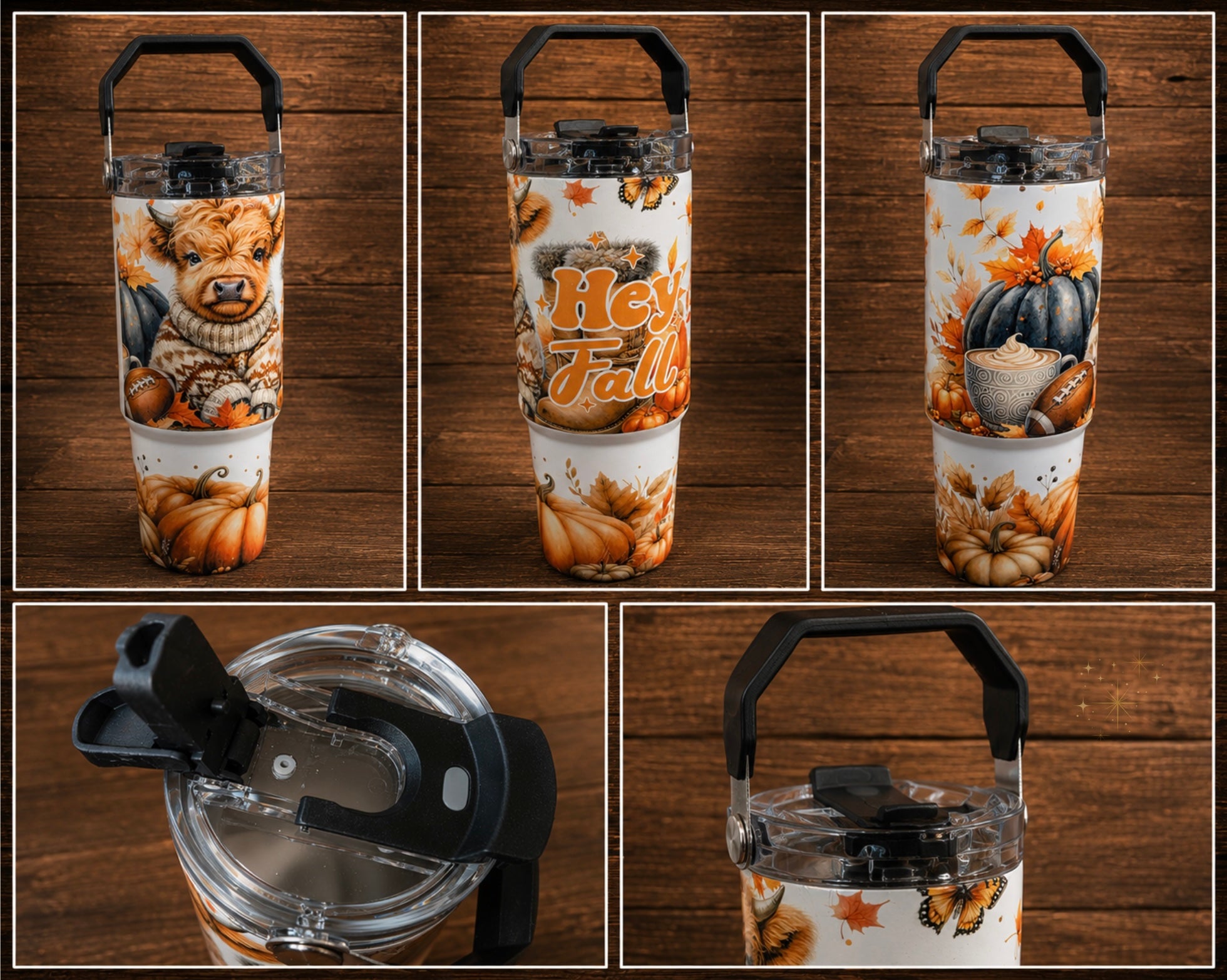 Hey Fall Highland Cow 30 oz Tumbler