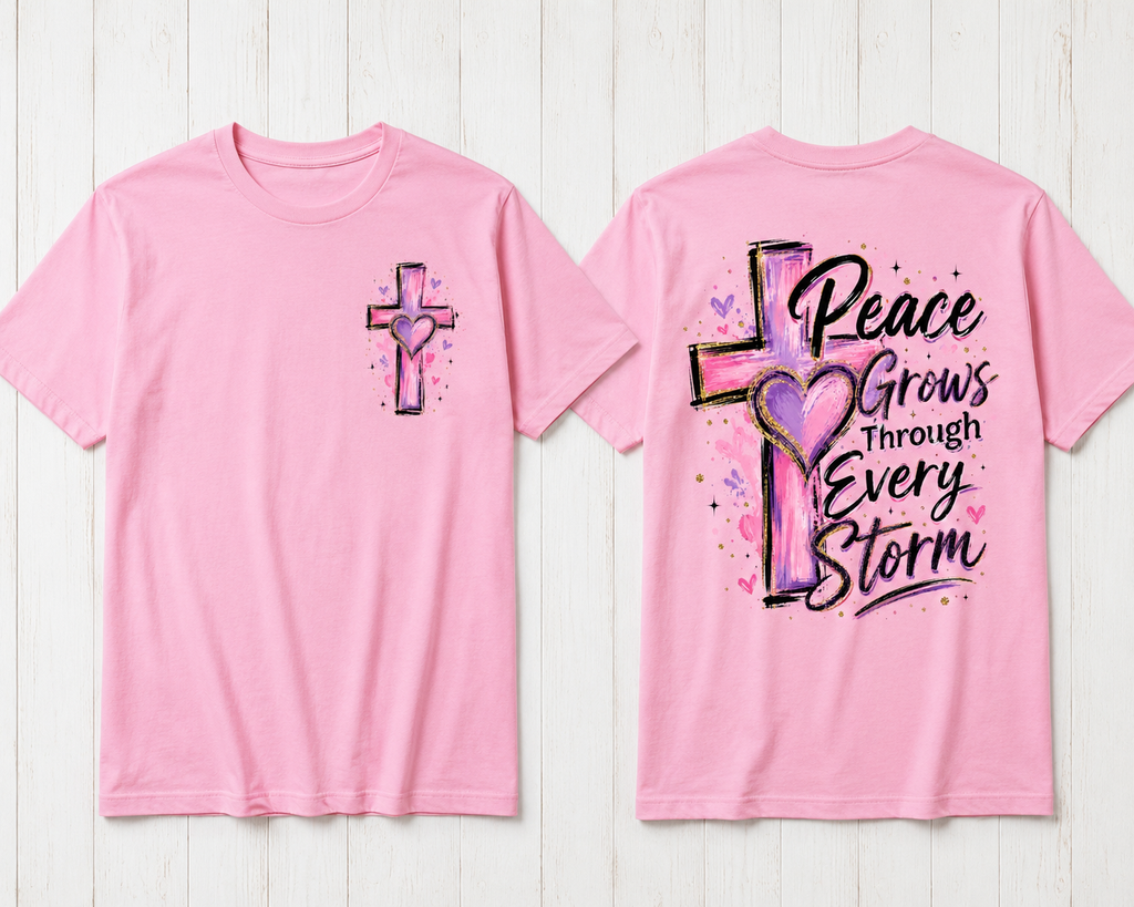 Peace Grows Through Every Storm Faith T-Shirt
