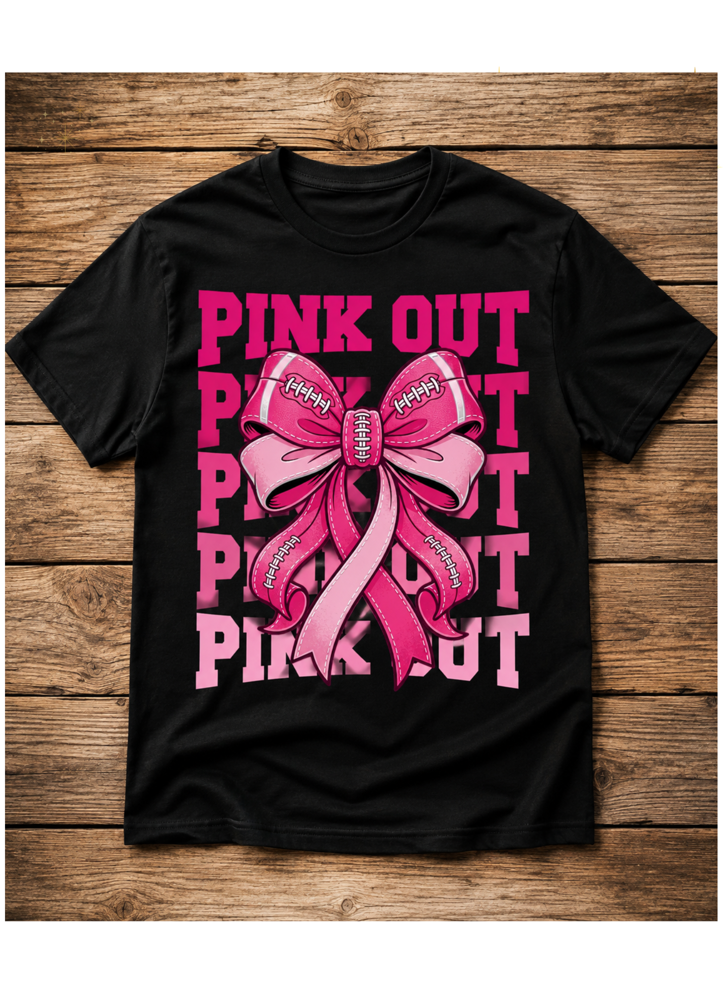 PINK OUT FOOTBALL BOW T-SHIRT Available