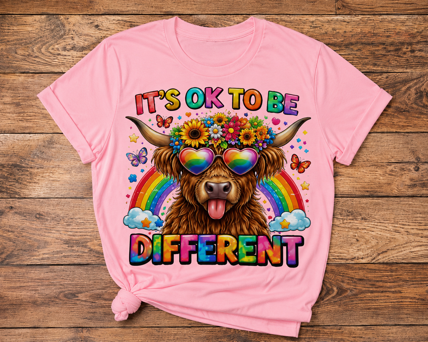 It’s OK to Be Different Highland Cow T-Shirt