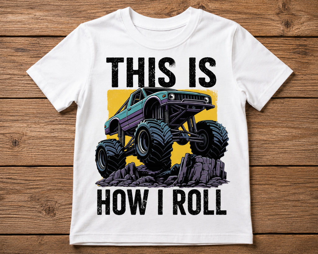 This Is How I Roll Monster Truck Kids Shirt