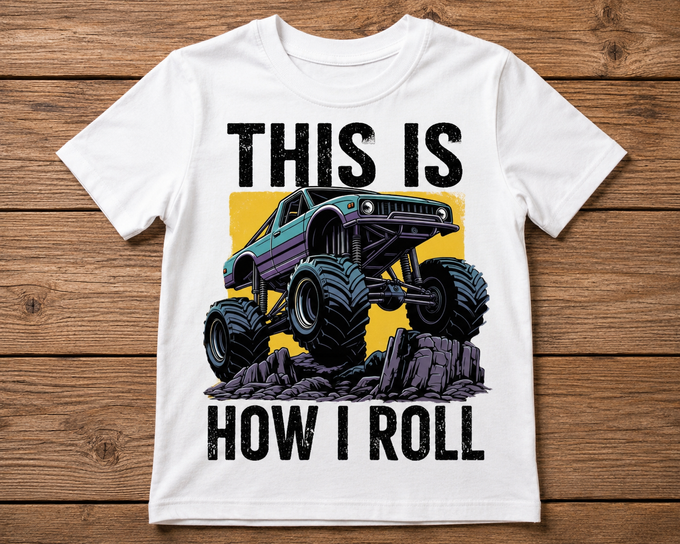 This Is How I Roll Monster Truck Kids Shirt