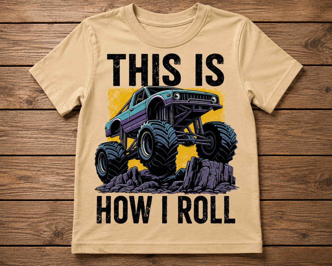 This Is How I Roll Monster Truck Kids Shirt