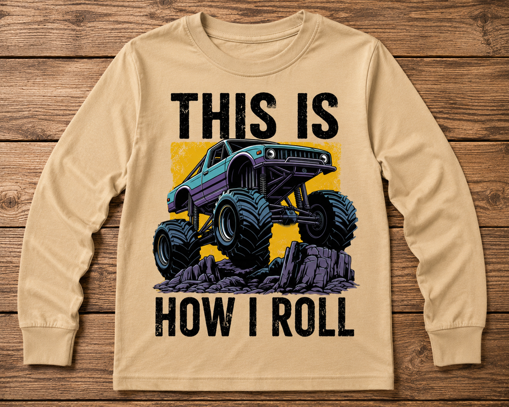 This Is How I Roll Monster Truck Kids Shirt
