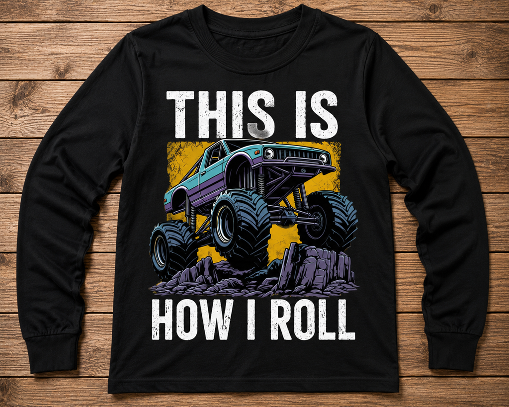 This Is How I Roll Monster Truck Kids Shirt