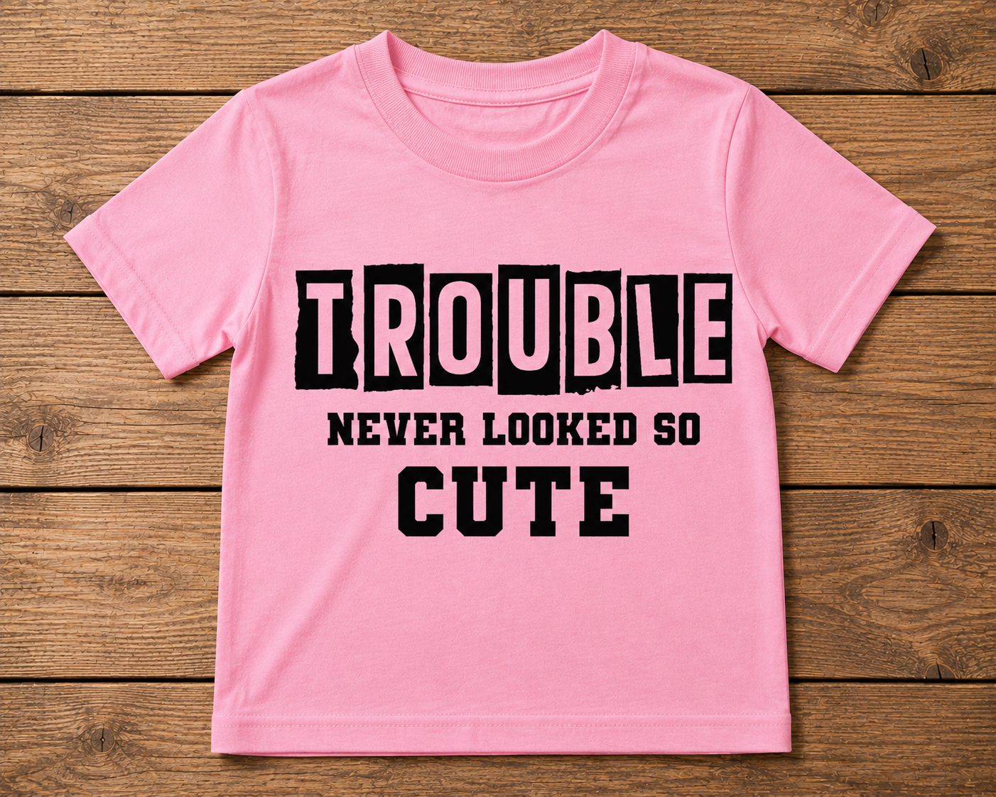 Trouble Never Looked So Cute Kids Shirt – Short & Long Sleeve