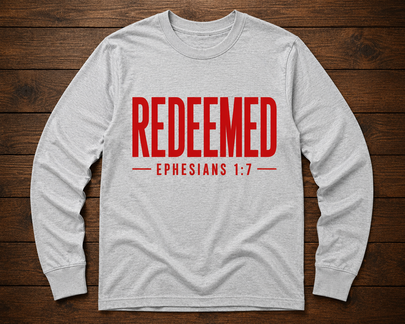 REDEEMED EPHESIANS 1:7 T-SHIRT