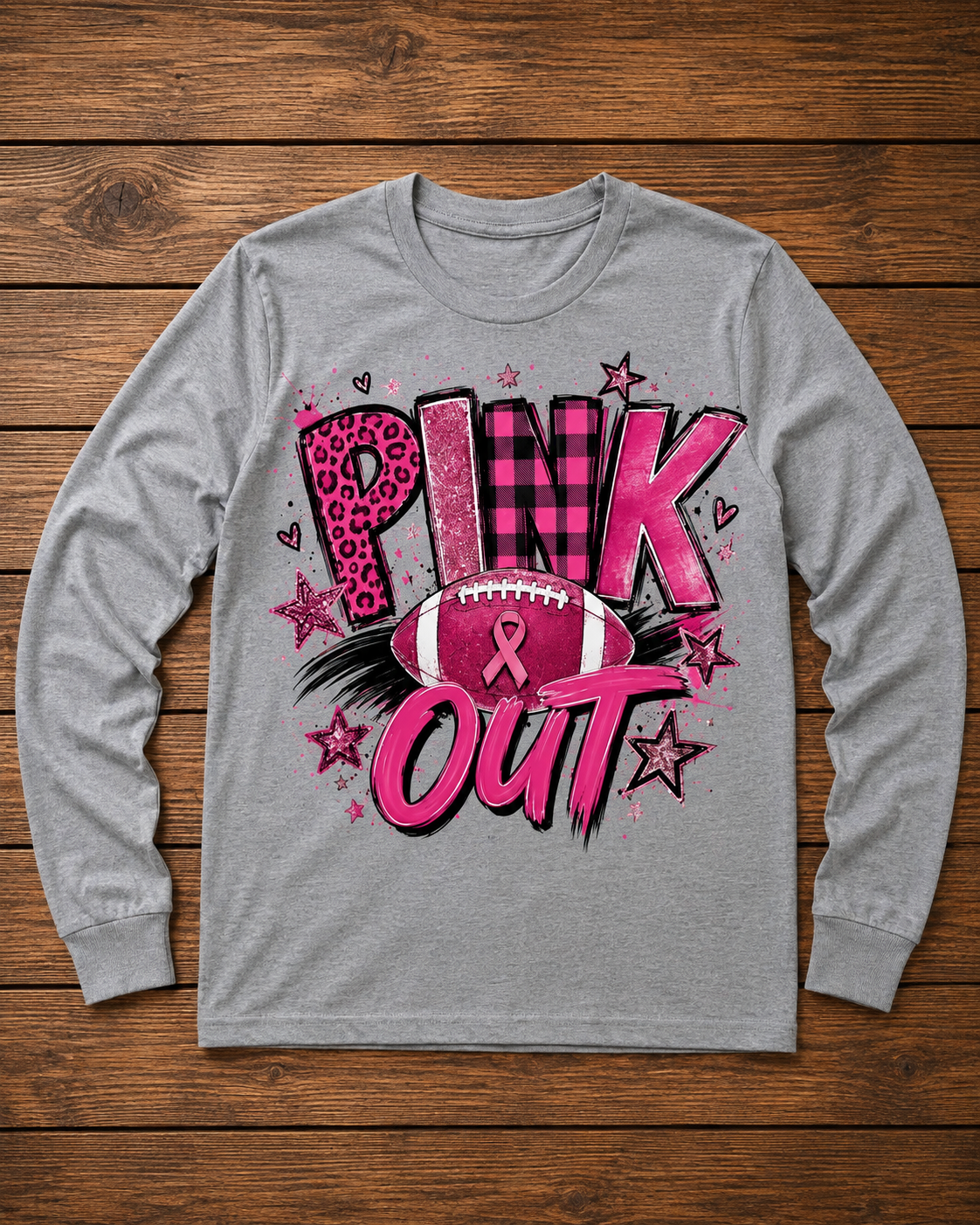 PINK OUT FOOTBALL T-SHIRT