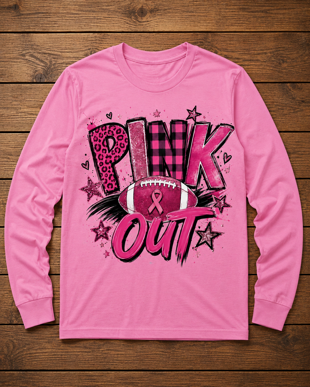 PINK OUT FOOTBALL T-SHIRT