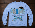 Senior 2027 Blue Bow Graduation Shirt