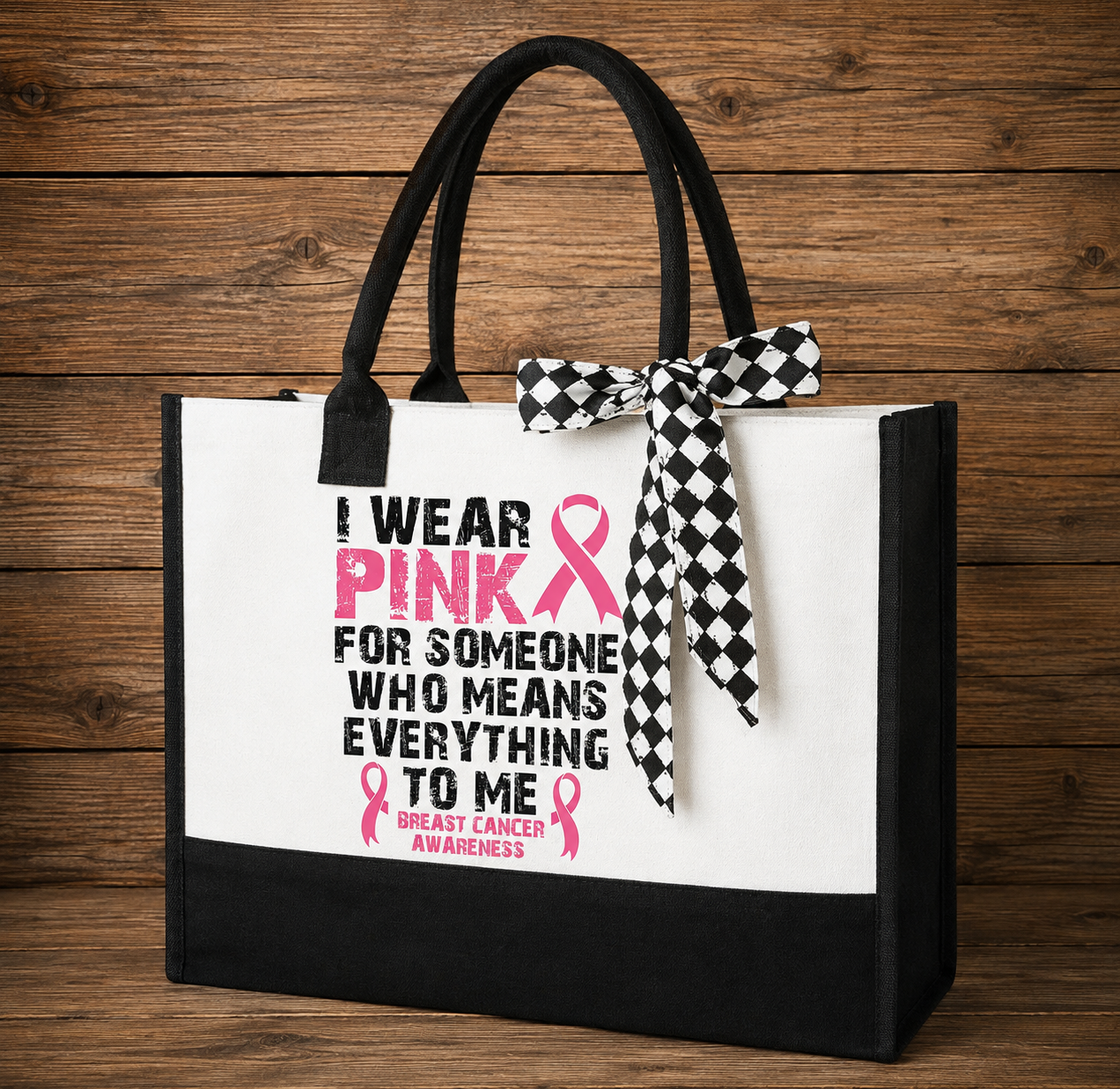 I Wear Pink for Someone Who Means Everything to Me Canvas Bag