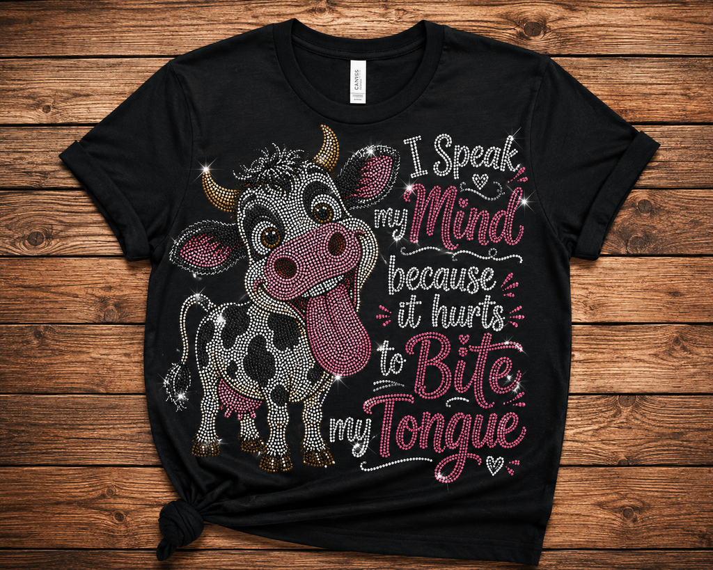 I Speak My Mind Rhinestone-Look Graphic Tee