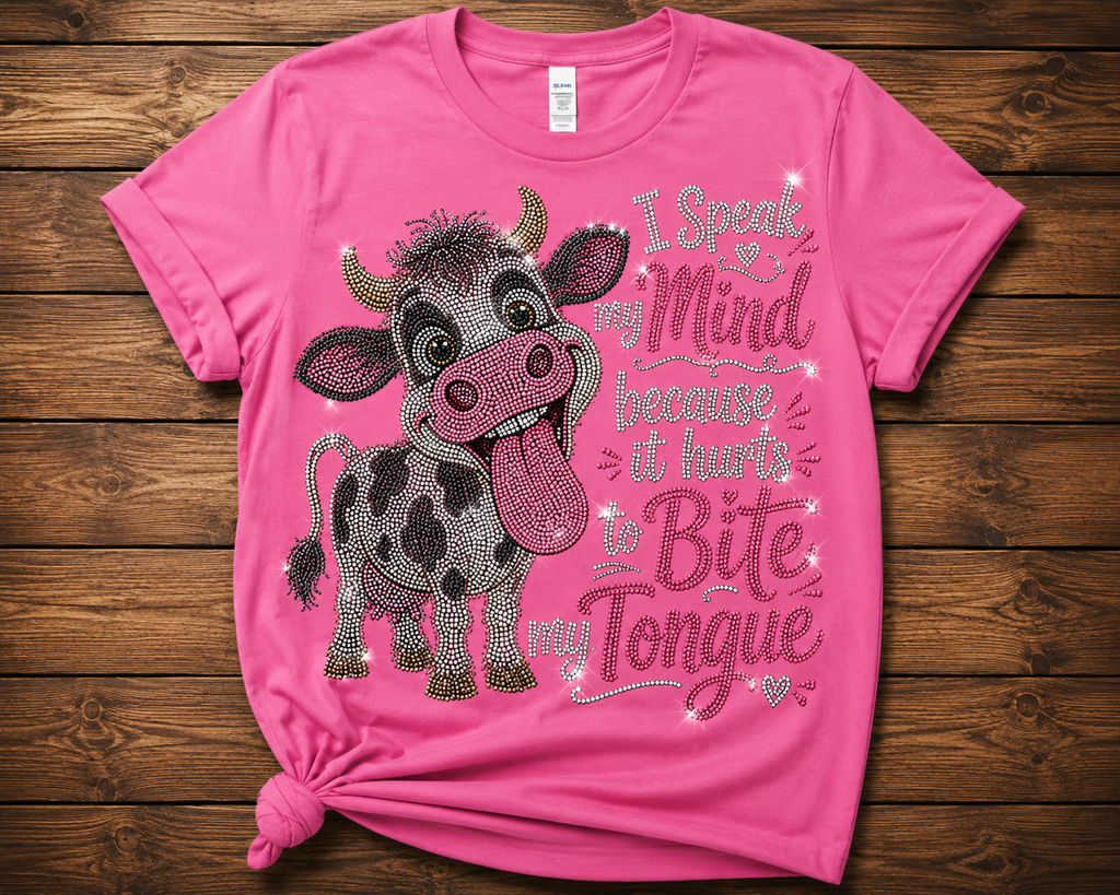 I Speak My Mind Rhinestone-Look Graphic Tee