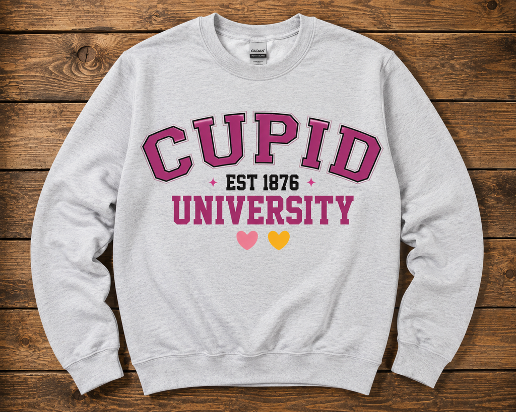 Cupid University Valentine’s Day Graphic Sweatshirt