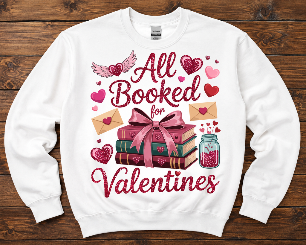 All Booked for Valentine’s Graphic Sweatshirt