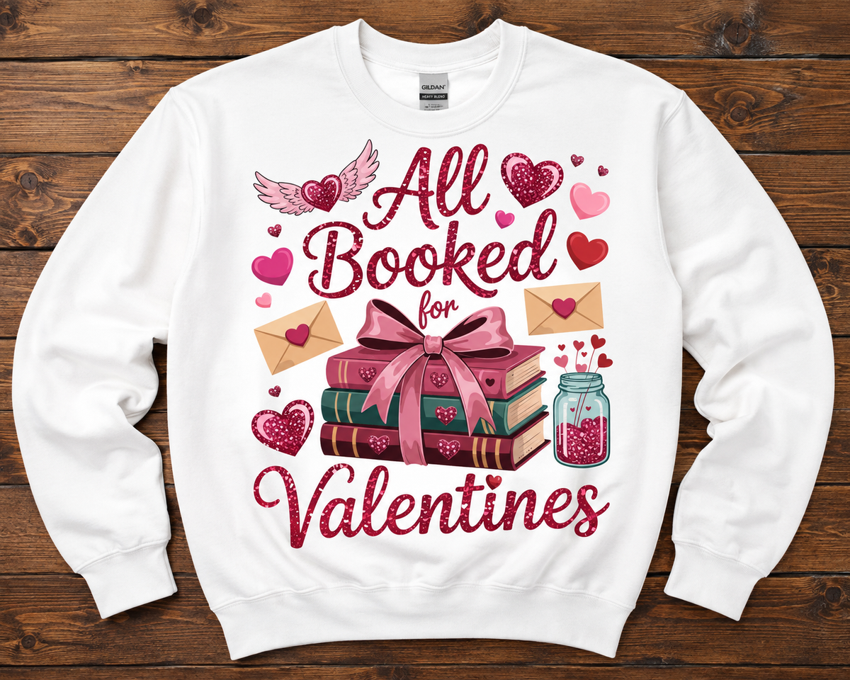 All Booked for Valentine’s Graphic Sweatshirt