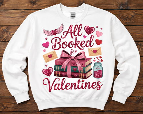 All Booked for Valentine’s Graphic Sweatshirt
