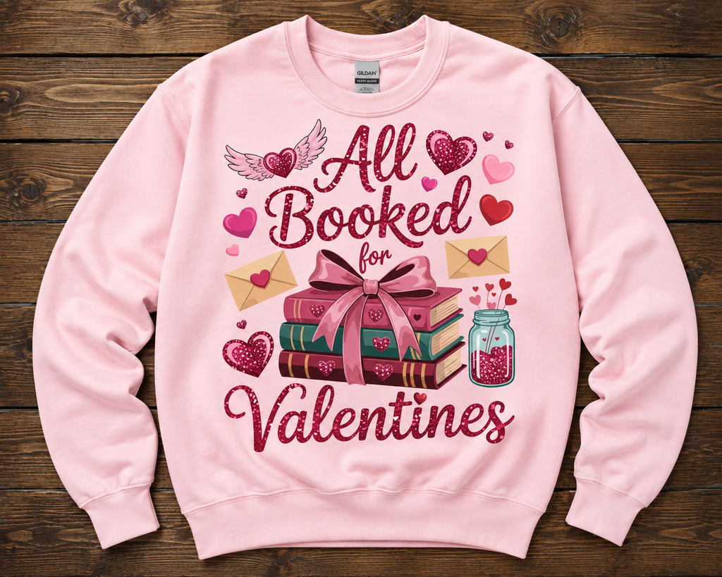 All Booked for Valentine’s Graphic Sweatshirt