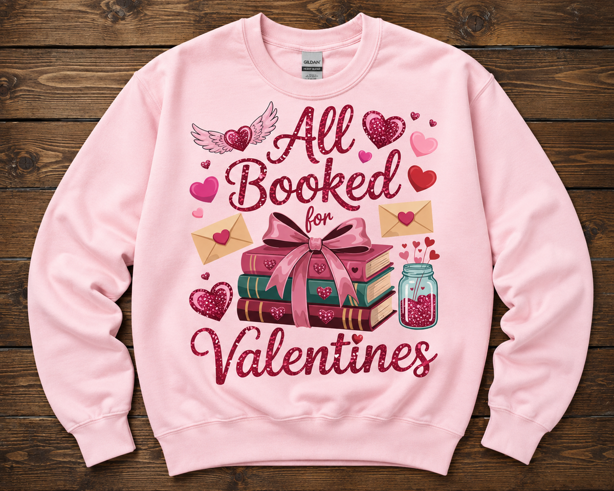 All Booked for Valentine’s Graphic Sweatshirt