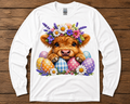 Easter Highland Cow Graphic Shirt