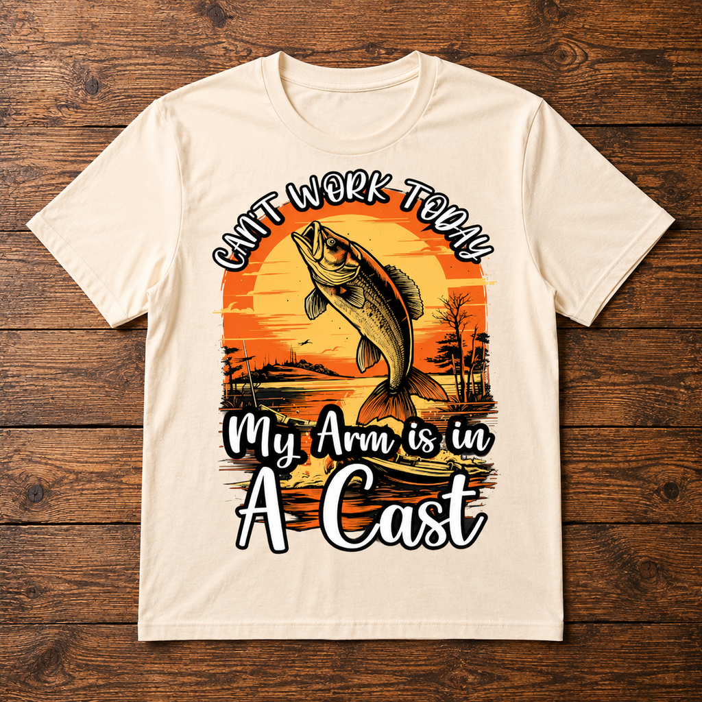 Can’t Work Today My Arm Is in a Cast Fishing Shirt