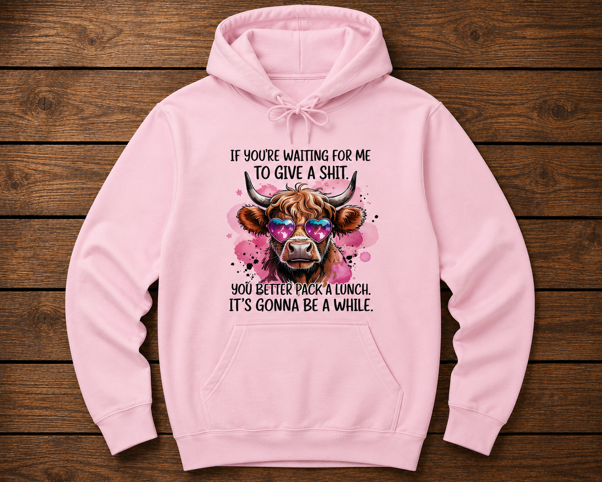 Pack a Lunch Funny Highland Cow Hoodie