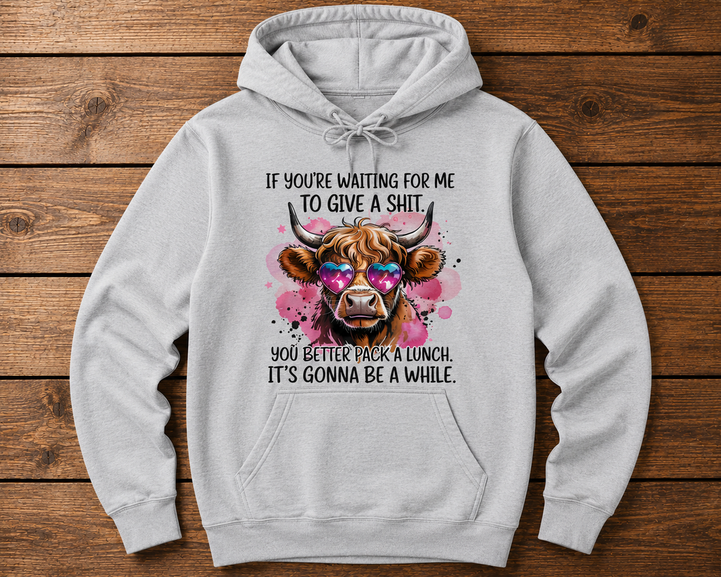 Pack a Lunch Funny Highland Cow Hoodie