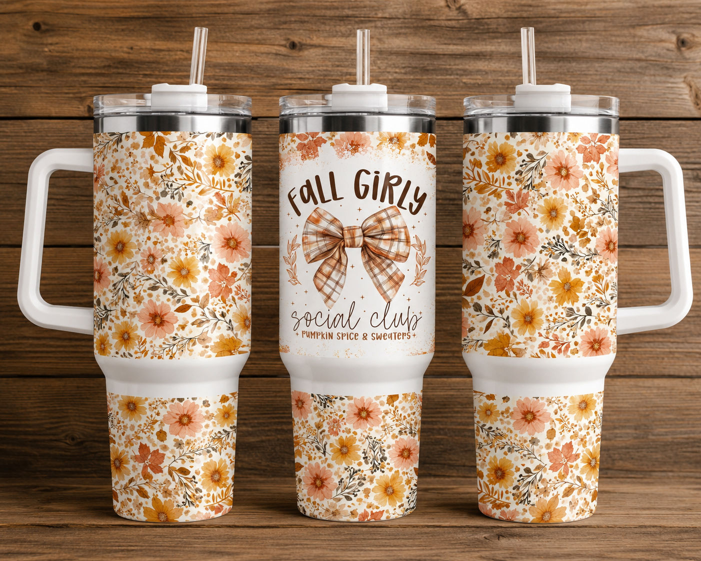 Fall Girly Social Club 40 oz Tumbler