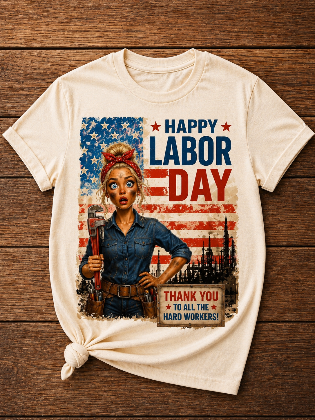 Happy Labor Day Hardworking Woman Shirt