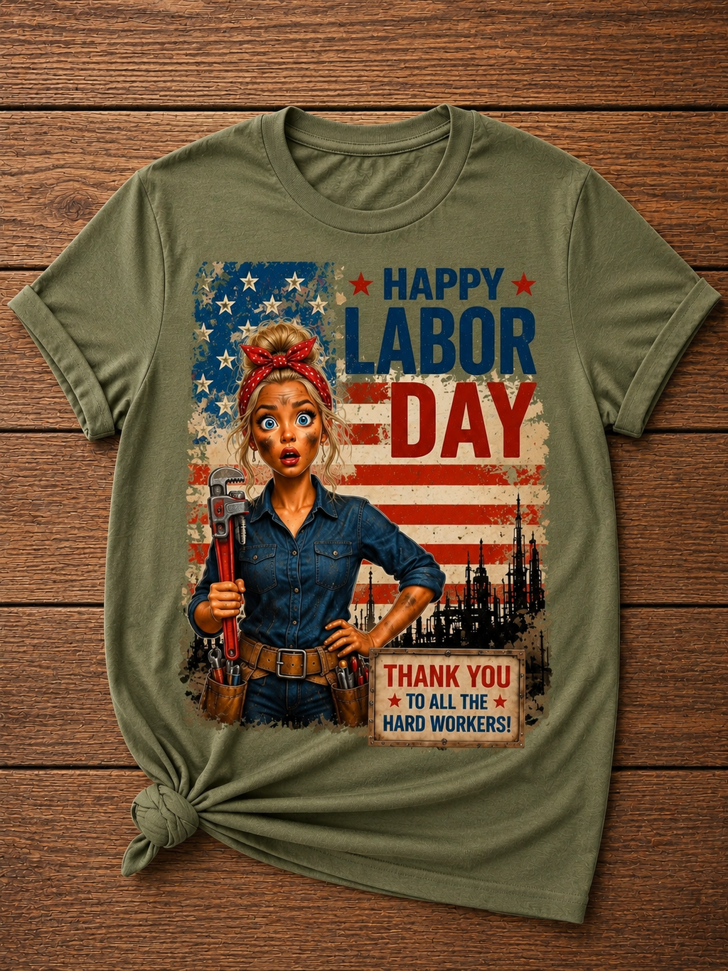 Happy Labor Day Hardworking Woman Shirt