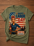 Happy Labor Day Hardworking Woman Shirt