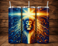 Lion of Faith Cross 20 oz Skinny Tumbler