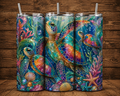 Stained Glass Sea Turtle 20 oz Skinny Tumbler