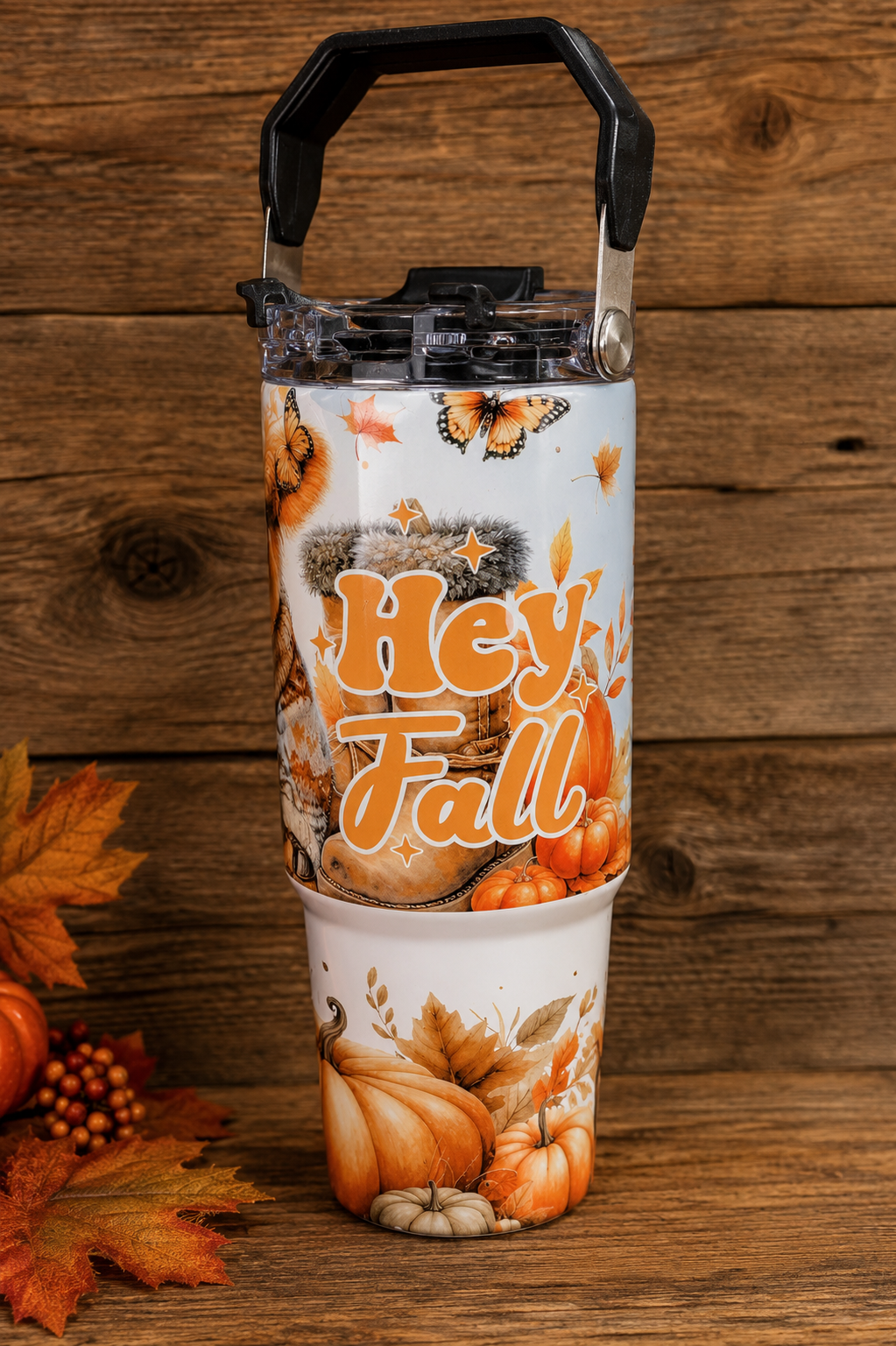 Hey Fall Highland Cow 30 oz Tumbler