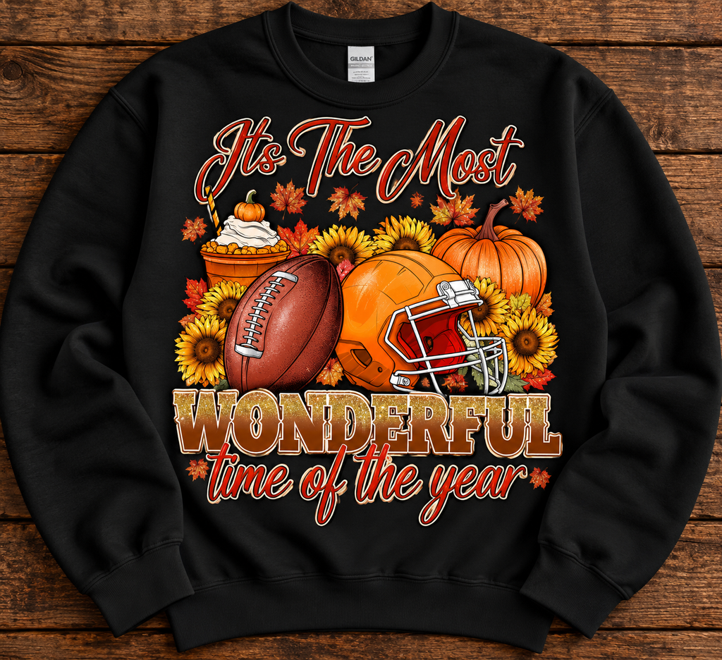 Most Wonderful Time of the Year Football Sweatshirt | Fall Game Day Crewneck