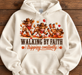 Walking by Faith, Tripping Constantly Highland Cow Fall Hoodie